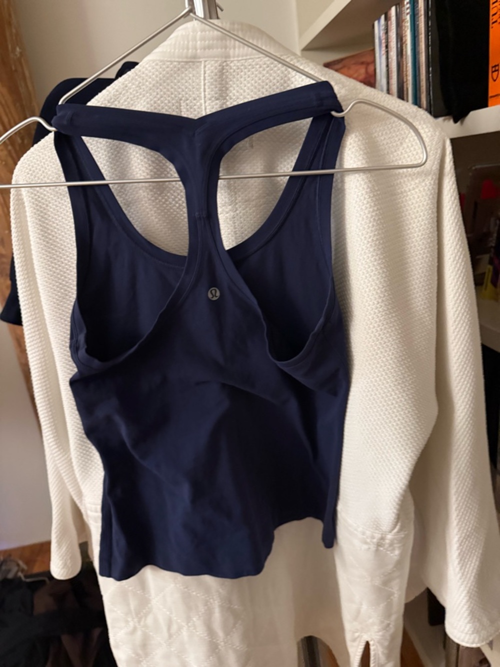Navy Racerback Tank Top - Picture 2 of 3